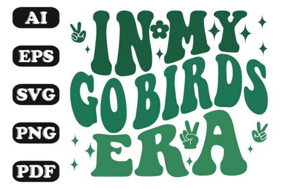 Download In My Go Birds Era Groovy Retro Wavy T-s - Groovy retro wavy Collection